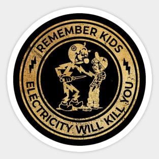 Vintage Remember Black Retro Sticker